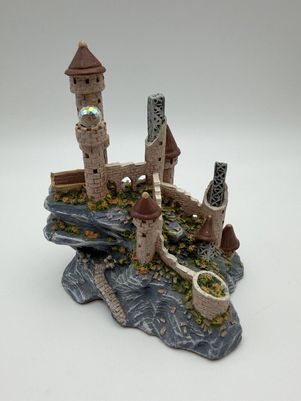 Spoontiques Vintage Fantasy Castle Crystal Ball Tower Resin Mystical Figurine